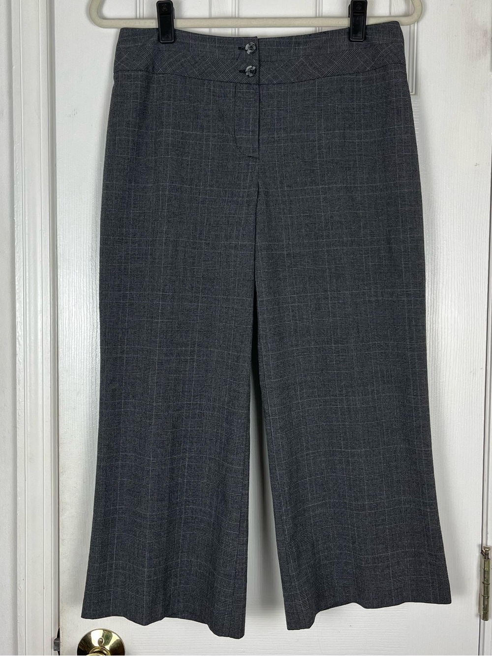 Vintage Y2K A Byer Plaid Crop Capri Wide Leg Trouser Pants Gaucho Preppy 2000’s